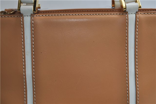 Authentic BURBERRY Vintage Leather Shoulder Hand Bag Purse Brown 2659E