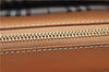 Authentic BURBERRY Vintage Leather Shoulder Hand Bag Purse Brown 2659E
