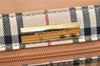 Authentic BURBERRY Vintage Leather Shoulder Hand Bag Purse Brown 2659E