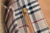 Authentic BURBERRY Vintage Leather Shoulder Hand Bag Purse Brown 2659E