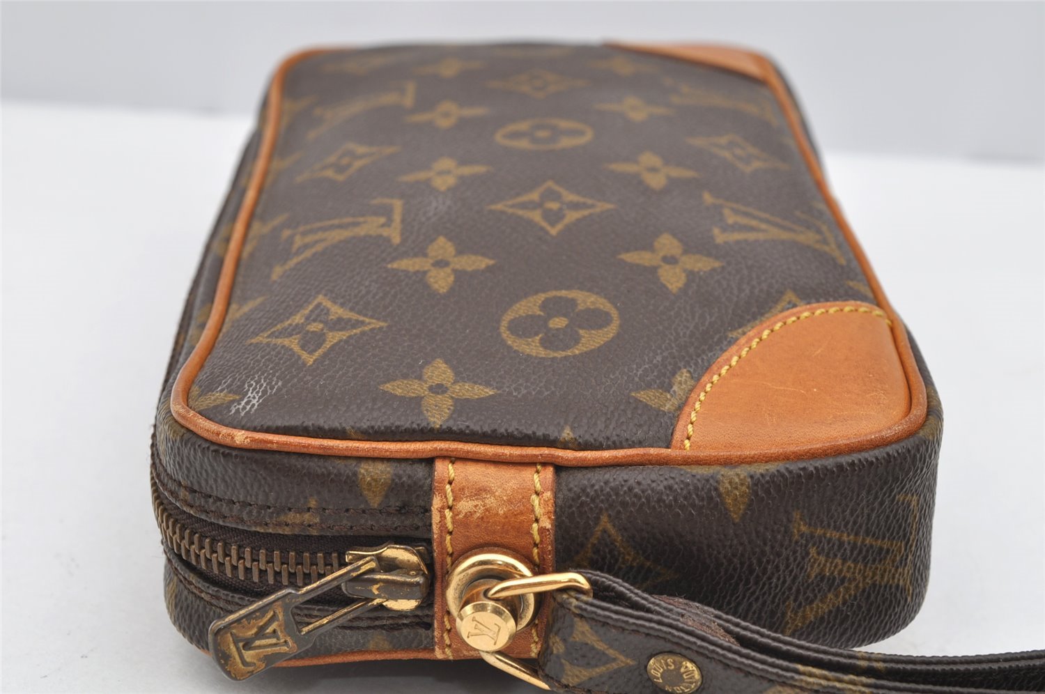 Authentic Louis Vuitton Monogram Marly Dragonne PM M51827 Clutch Hand Bag 2659I