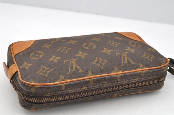 Authentic Louis Vuitton Monogram Marly Dragonne PM M51827 Clutch Hand Bag 2659I