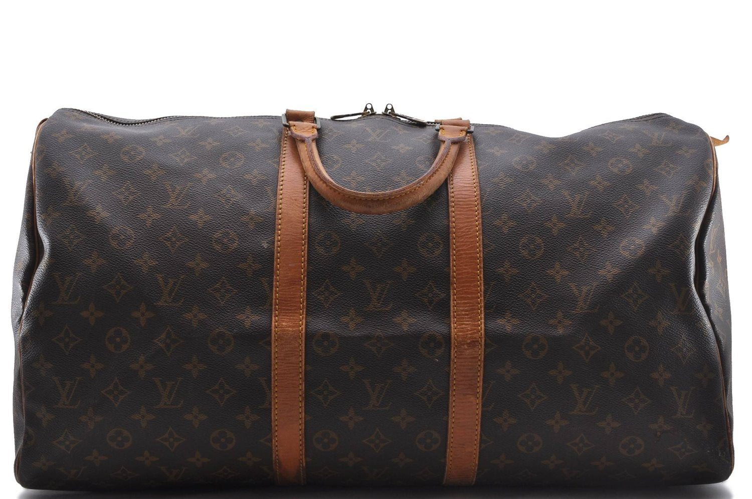 Authentic Louis Vuitton Monogram Keepall 55 Boston Bag M41424 LV 2660D