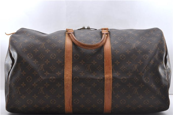 Authentic Louis Vuitton Monogram Keepall 55 Boston Bag M41424 LV 2660D
