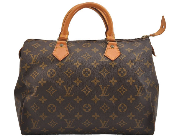 Authentic Louis Vuitton Monogram Speedy 30 Hand Boston Bag M41526 LV 2660I