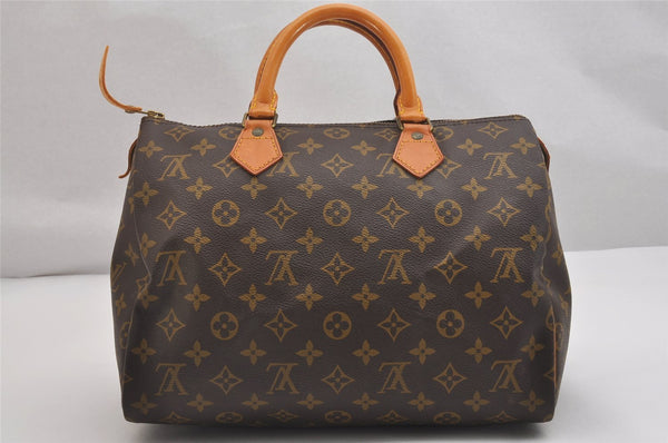Authentic Louis Vuitton Monogram Speedy 30 Hand Boston Bag M41526 LV 2660I