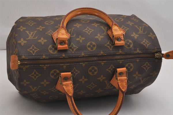 Authentic Louis Vuitton Monogram Speedy 30 Hand Boston Bag M41526 LV 2660I