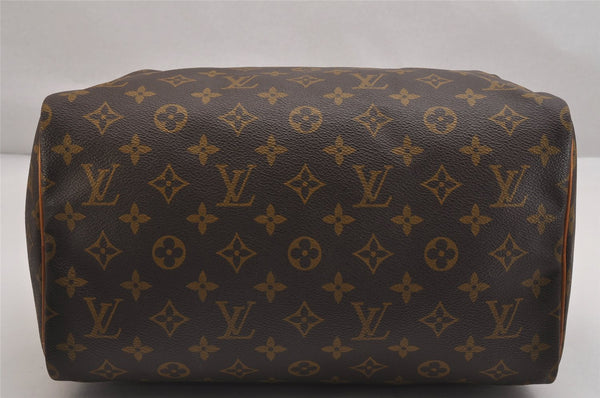 Authentic Louis Vuitton Monogram Speedy 30 Hand Boston Bag M41526 LV 2660I
