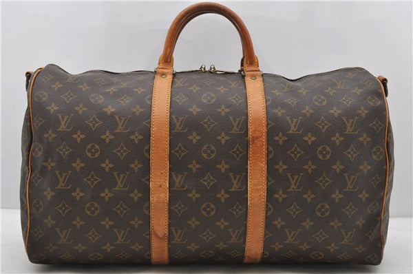 Auth Louis Vuitton Monogram Keepall Bandouliere 50 Boston Bag M41416 LV 2663D