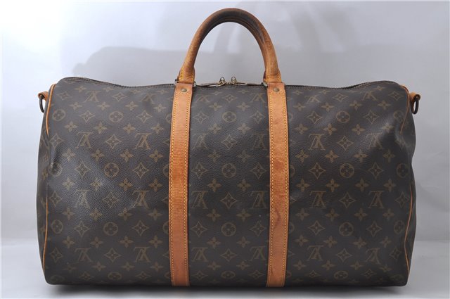 Auth Louis Vuitton Monogram Keepall Bandouliere 50 Boston Bag M41416 LV 2664D