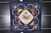 Authentic HERMES Carre 90 Scarf "SPRINGS" Silk Navy Box 2664F