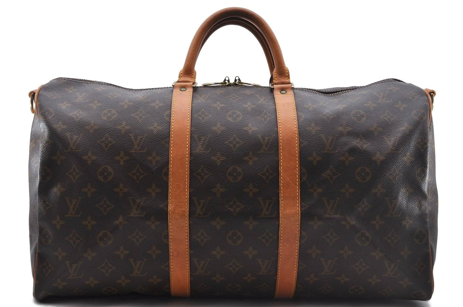 Auth Louis Vuitton Monogram Keepall Bandouliere 50 Boston Bag M41416 LV 2665D