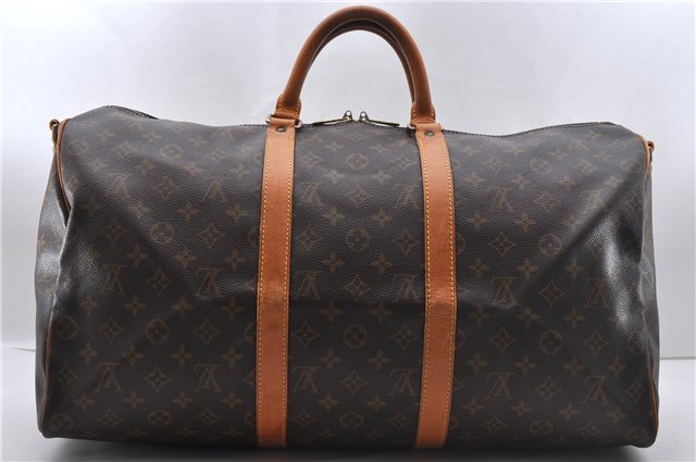 Auth Louis Vuitton Monogram Keepall Bandouliere 50 Boston Bag M41416 LV 2665D