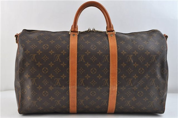 Auth Louis Vuitton Monogram Keepall Bandouliere 50 Boston Bag M41416 LV 2666D