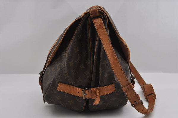 Authentic Louis Vuitton Monogram Saumur 43 Shoulder Cross Bag M42252 LV 2666I