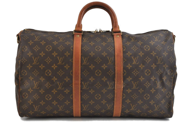 Auth Louis Vuitton Monogram Keepall Bandouliere 50 Boston Bag M41416 LV 2667D