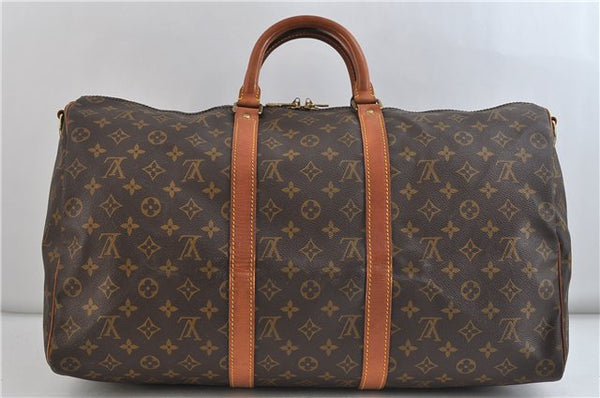 Auth Louis Vuitton Monogram Keepall Bandouliere 50 Boston Bag M41416 LV 2667D