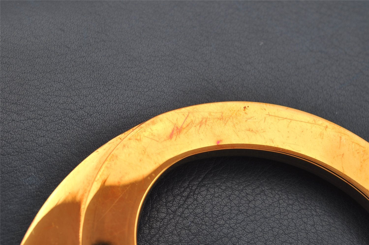 Authentic GUCCI Blondie Vintage Clutch Hand Bag Purse Leather Navy Blue 2667I