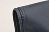 Authentic GUCCI Blondie Vintage Clutch Hand Bag Purse Leather Navy Blue 2667I