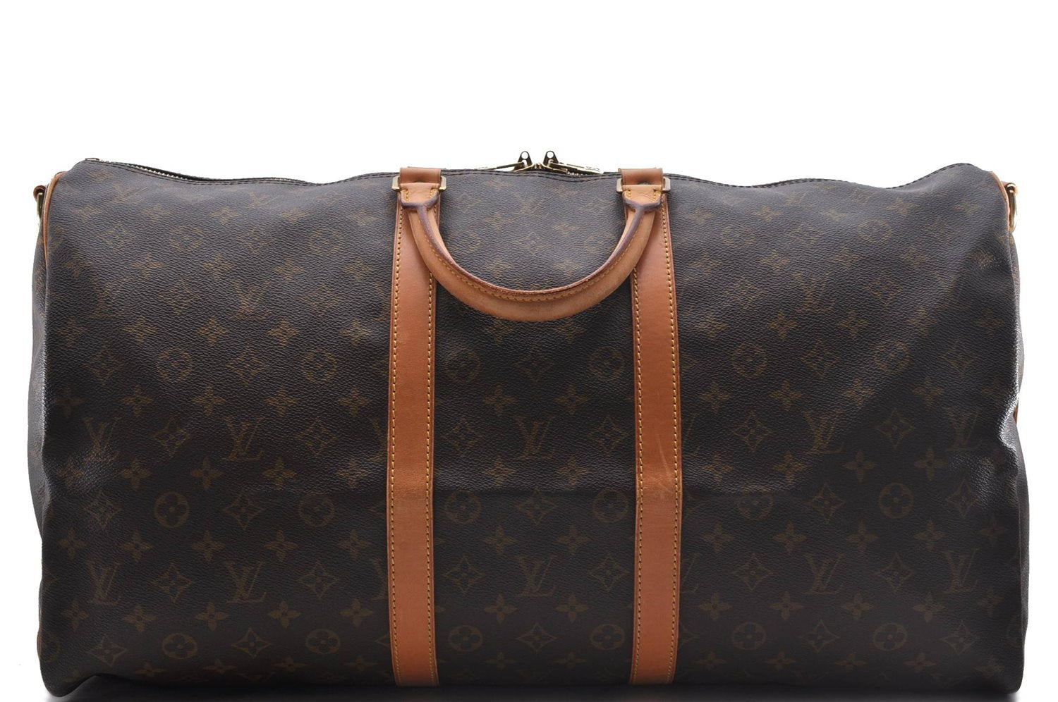 Auth Louis Vuitton Monogram Keepall Bandouliere 55 Boston Bag M41414 LV 2668D