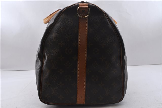 Auth Louis Vuitton Monogram Keepall Bandouliere 55 Boston Bag M41414 LV 2668D