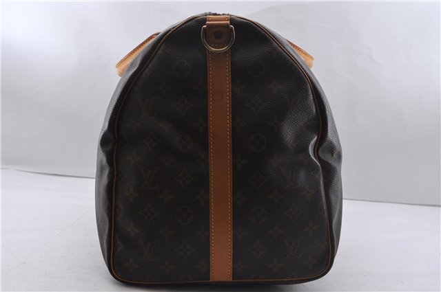 Auth Louis Vuitton Monogram Keepall Bandouliere 55 Boston Bag M41414 LV 2668D