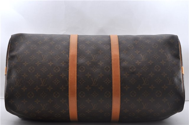 Auth Louis Vuitton Monogram Keepall Bandouliere 55 Boston Bag M41414 LV 2668D