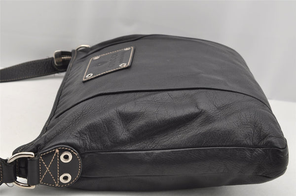 Authentic GUCCI Hysteria Vintage Shoulder Cross Body Bag Leather Black 2668I