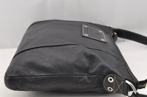 Authentic GUCCI Hysteria Vintage Shoulder Cross Body Bag Leather Black 2668I