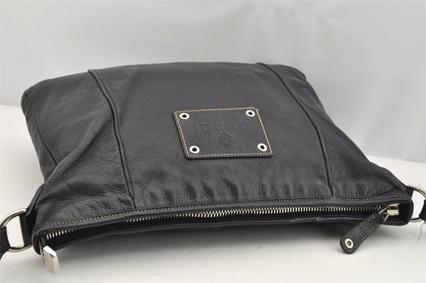 Authentic GUCCI Hysteria Vintage Shoulder Cross Body Bag Leather Black 2668I