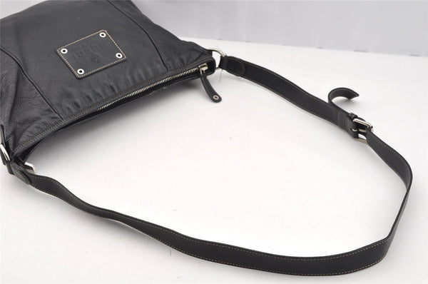 Authentic GUCCI Hysteria Vintage Shoulder Cross Body Bag Leather Black 2668I