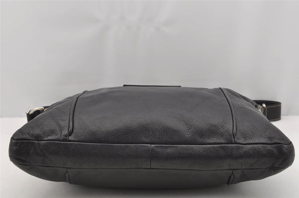 Authentic GUCCI Hysteria Vintage Shoulder Cross Body Bag Leather Black 2668I