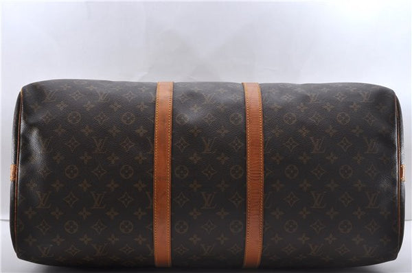 Auth Louis Vuitton Monogram Keepall Bandouliere 55 Boston Bag M41414 LV 2669D