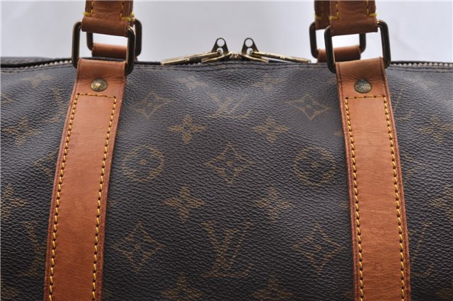 Auth Louis Vuitton Monogram Keepall Bandouliere 55 Boston Bag M41414 LV 2669D