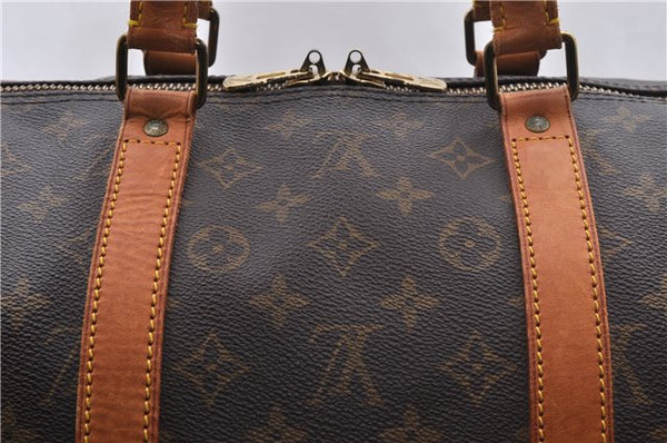 Auth Louis Vuitton Monogram Keepall Bandouliere 55 Boston Bag M41414 LV 2669D