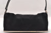 Authentic FENDI Vintage Shoulder Bag Purse Jersey Leather Black 2669I