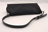 Authentic FENDI Vintage Shoulder Bag Purse Jersey Leather Black 2669I