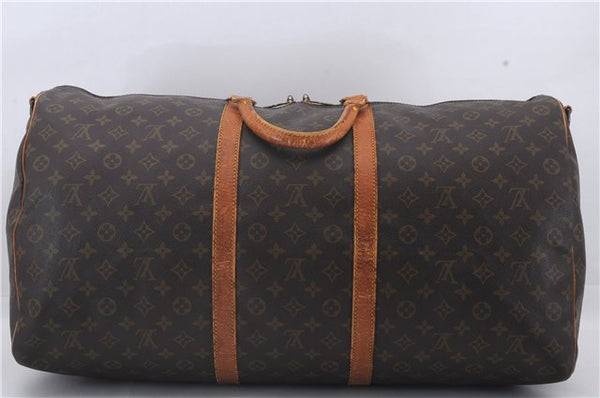 Auth Louis Vuitton Monogram Keepall Bandouliere 60 Boston Bag M41412 LV 2670D