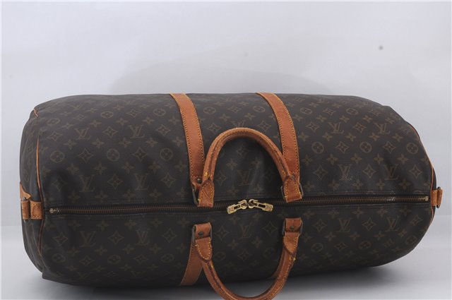 Auth Louis Vuitton Monogram Keepall Bandouliere 60 Boston Bag M41412 LV 2670D