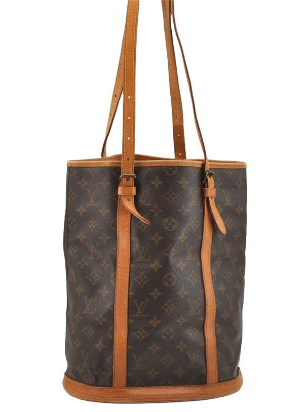 Authentic Louis Vuitton Monogram Bucket GM Shoulder Bag Old Model Junk 2670I