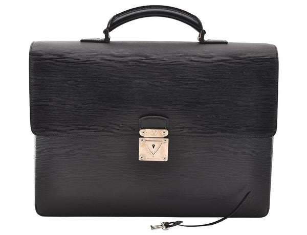 Authentic Louis Vuitton Epi Laguito Business Briefcase Black M54552 LV 2671I