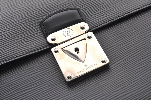 Authentic Louis Vuitton Epi Laguito Business Briefcase Black M54552 LV 2671I
