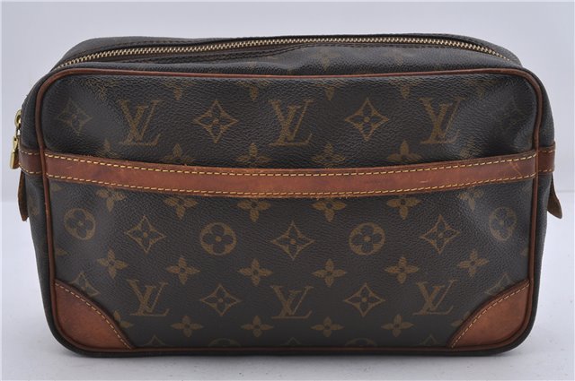 Authentic Louis Vuitton Monogram Compiegne 28 Clutch Hand Bag M51845 LV 2672D