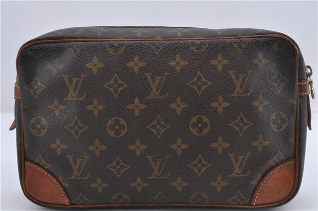 Authentic Louis Vuitton Monogram Compiegne 28 Clutch Hand Bag M51845 LV 2672D
