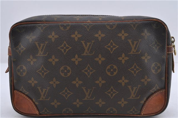 Authentic Louis Vuitton Monogram Compiegne 28 Clutch Hand Bag M51845 LV 2672D