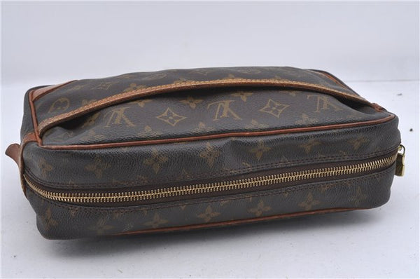 Authentic Louis Vuitton Monogram Compiegne 28 Clutch Hand Bag M51845 LV 2672D
