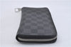 Authentic Louis Vuitton Damier Graphite Zippy Wallet Vertical N63095 LV 2672F