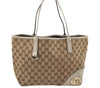 Authentic GUCCI New Britt Shoulder Tote Bag GG Canvas Leather 169946 Brown 2672I