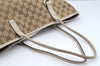 Authentic GUCCI New Britt Shoulder Tote Bag GG Canvas Leather 169946 Brown 2672I