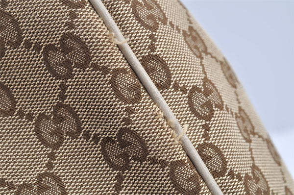 Authentic GUCCI New Britt Shoulder Tote Bag GG Canvas Leather 169946 Brown 2672I